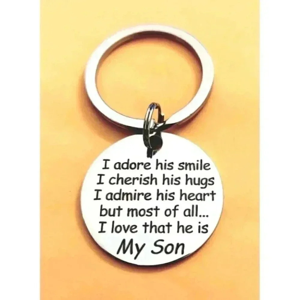 To My Son I Adore His Smile Keychain